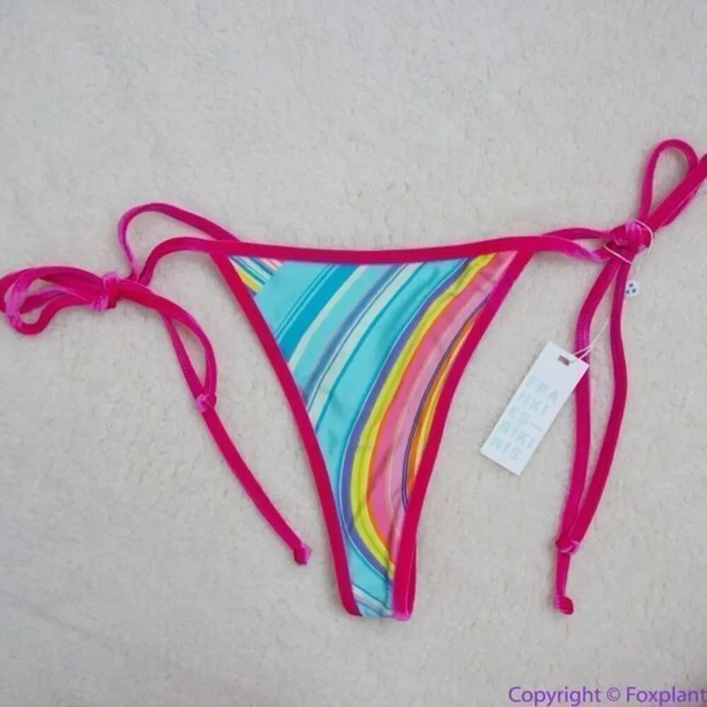 NEW Frankie’s Bikini’s rainbow swirl hazel bikini‎ bottom, L